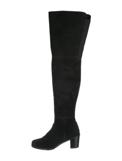 Pre-owned Stuart Weitzman Suede Boots In Black