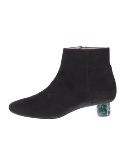 Pre-owned Stuart Weitzman Suede Boots In Black