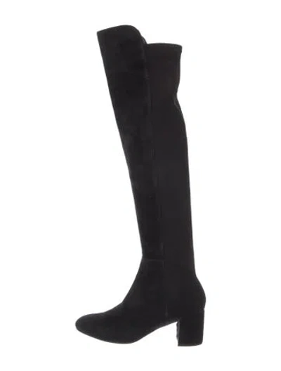 Pre-owned Stuart Weitzman Suede Boots In Black