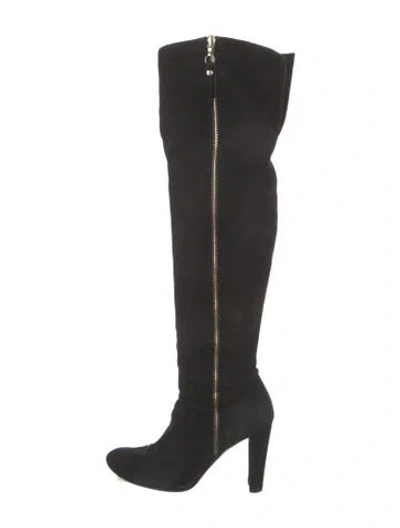 Pre-owned Stuart Weitzman Suede Boots In Black