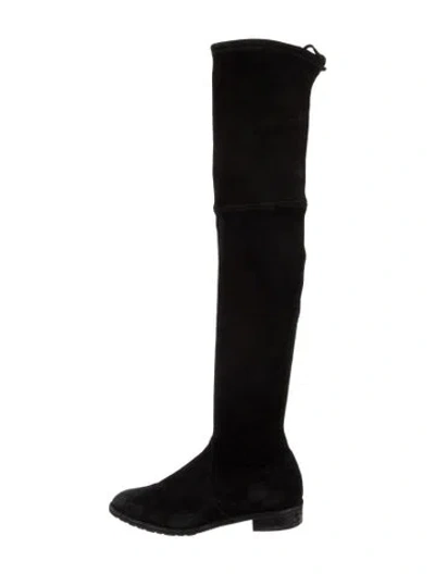 Pre-owned Stuart Weitzman Suede Boots In Black