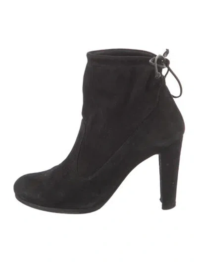Pre-owned Stuart Weitzman Suede Boots In Black