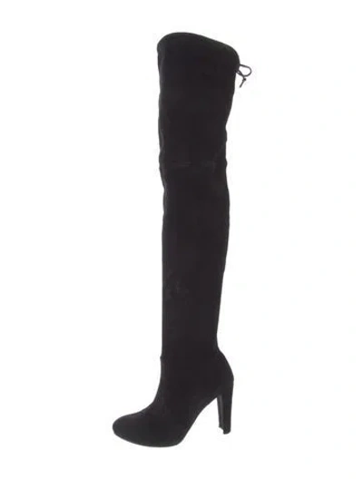Pre-owned Stuart Weitzman Suede Boots In Black