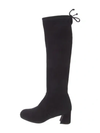 Pre-owned Stuart Weitzman Suede Boots In Black