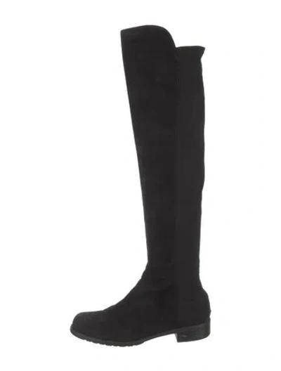Pre-owned Stuart Weitzman Suede Boots In Black