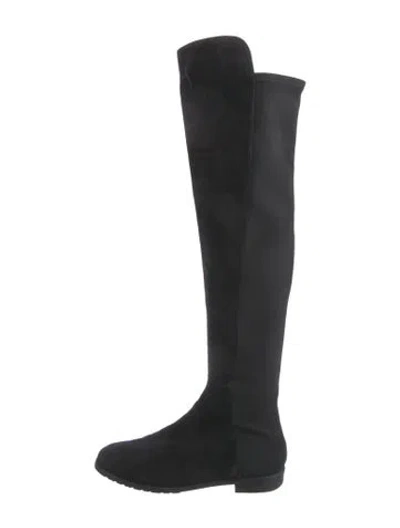 Pre-owned Stuart Weitzman Suede Boots In Black