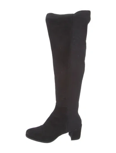 Pre-owned Stuart Weitzman Suede Boots In Black