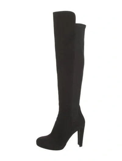 Pre-owned Stuart Weitzman Suede Boots In Black