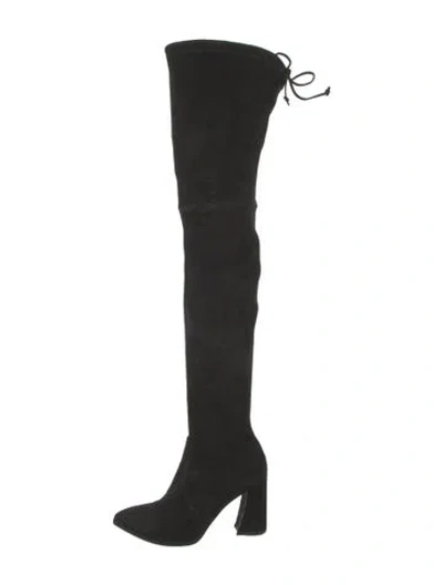 Pre-owned Stuart Weitzman Suede Boots In Black