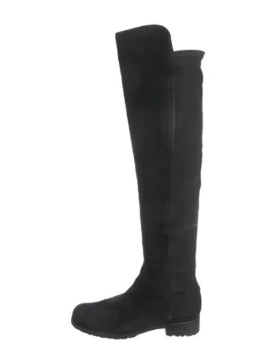 Pre-owned Stuart Weitzman Suede Boots In Black