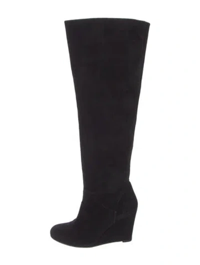 Pre-owned Stuart Weitzman Suede Boots In Black