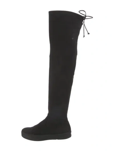 Pre-owned Stuart Weitzman Suede Boots In Black