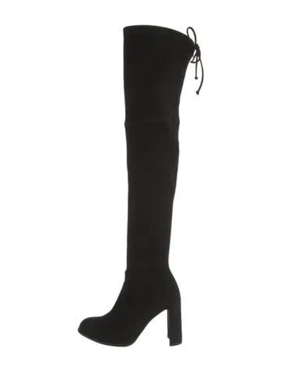 Pre-owned Stuart Weitzman Suede Boots In Black