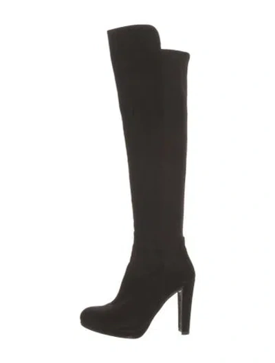 Pre-owned Stuart Weitzman Suede Boots In Black