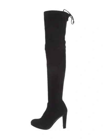 Pre-owned Stuart Weitzman Suede Boots In Black
