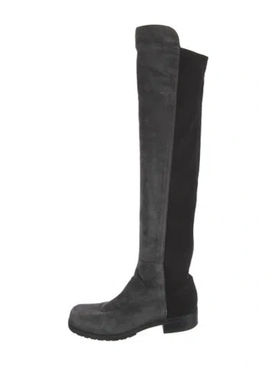 Pre-owned Stuart Weitzman Suede Boots In Black