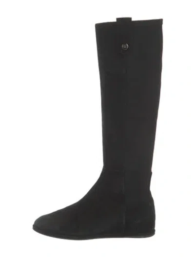 Pre-owned Stuart Weitzman Suede Boots In Black