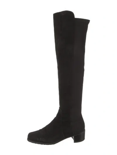 Pre-owned Stuart Weitzman Suede Boots In Black