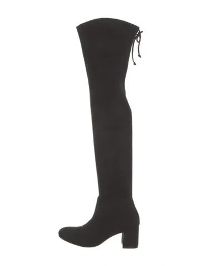 Pre-owned Stuart Weitzman Suede Boots In Black