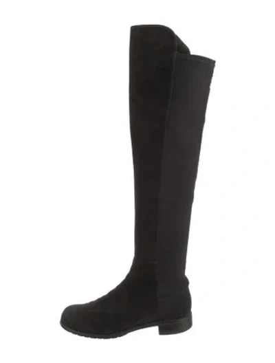 Pre-owned Stuart Weitzman Suede Boots In Black