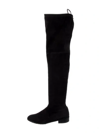 Pre-owned Stuart Weitzman Suede Boots In Black