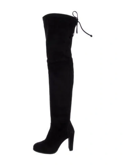 Pre-owned Stuart Weitzman Suede Boots In Black