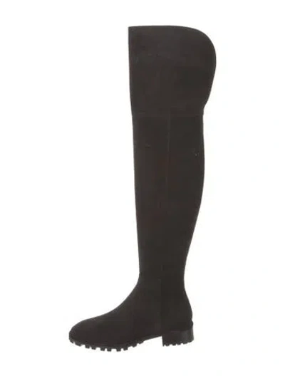 Pre-owned Stuart Weitzman Suede Boots In Black