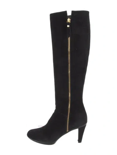 Pre-owned Stuart Weitzman Suede Boots In Black