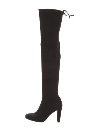 Pre-owned Stuart Weitzman Suede Boots In Black