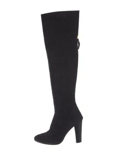 Pre-owned Stuart Weitzman Suede Boots In Black