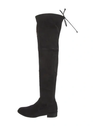 Pre-owned Stuart Weitzman Suede Boots In Black