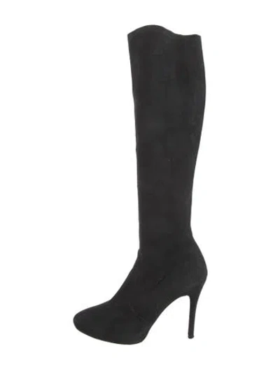 Pre-owned Stuart Weitzman Suede Boots In Black