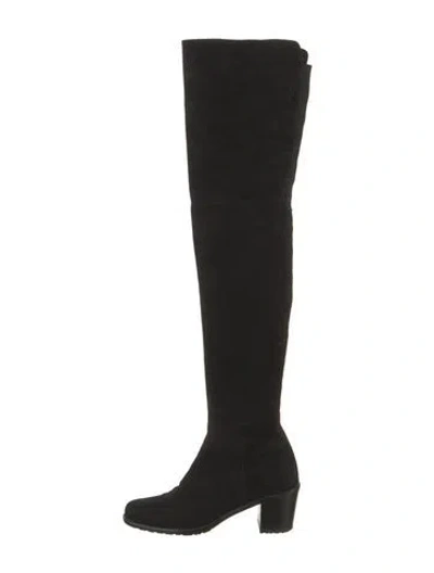 Pre-owned Stuart Weitzman Suede Boots In Black