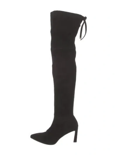 Pre-owned Stuart Weitzman Suede Boots In Black