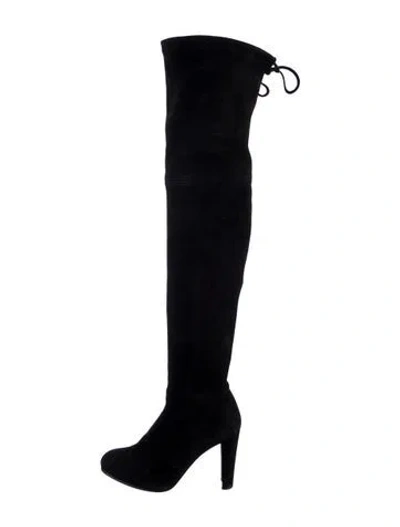 Pre-owned Stuart Weitzman Suede Boots In Black