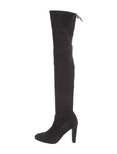Pre-owned Stuart Weitzman Suede Boots In Black