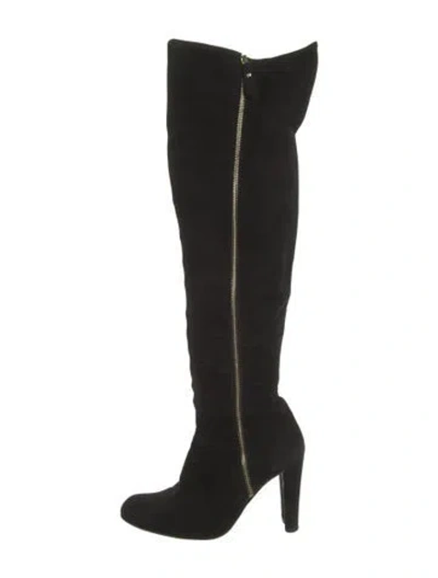 Pre-owned Stuart Weitzman Suede Boots In Black