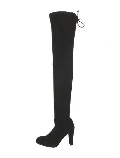 Pre-owned Stuart Weitzman Suede Boots In Black