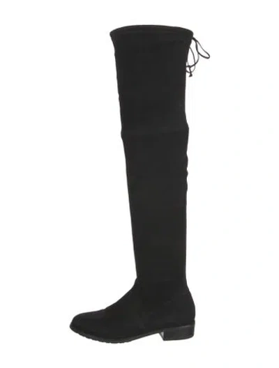 Pre-owned Stuart Weitzman Suede Boots In Black