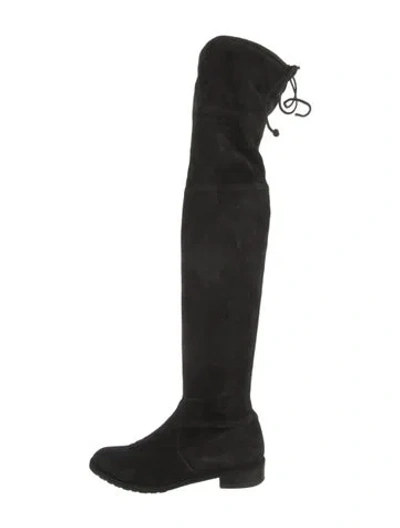 Pre-owned Stuart Weitzman Suede Boots In Black