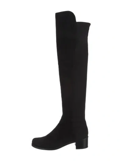 Pre-owned Stuart Weitzman Suede Boots In Black