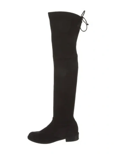 Pre-owned Stuart Weitzman Suede Boots In Black