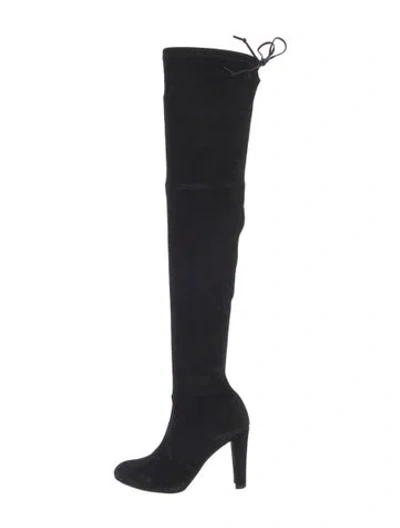 Pre-owned Stuart Weitzman Suede Boots In Black