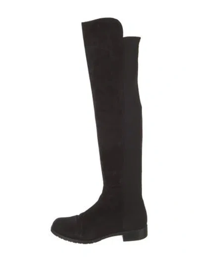 Pre-owned Stuart Weitzman Suede Boots In Black