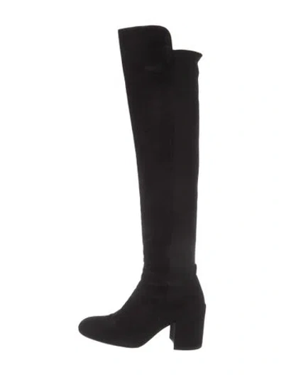 Pre-owned Stuart Weitzman Suede Boots In Black