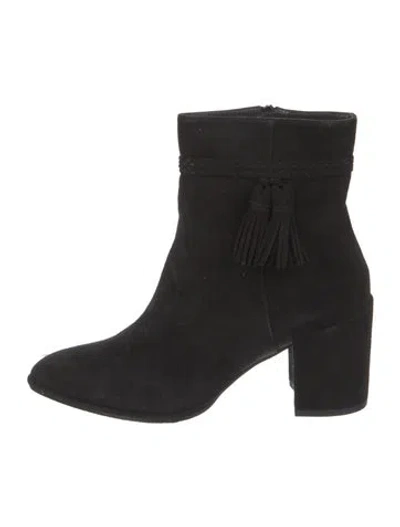 Pre-owned Stuart Weitzman Suede Boots In Black