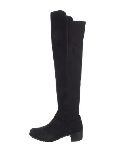 Pre-owned Stuart Weitzman Suede Boots In Black