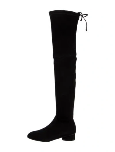 Pre-owned Stuart Weitzman Suede Boots In Black