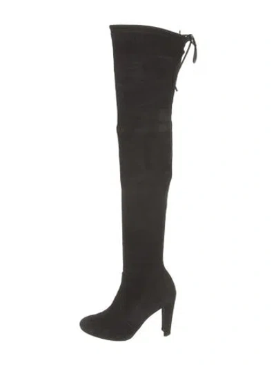 Pre-owned Stuart Weitzman Suede Boots In Black