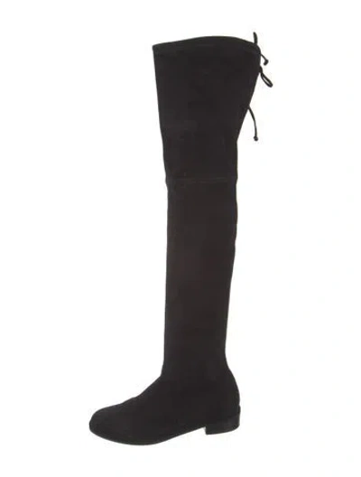 Pre-owned Stuart Weitzman Suede Boots In Black